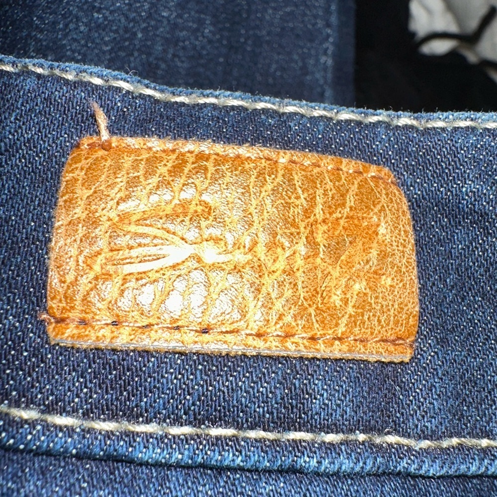 Seven7 Dark Blue Dark Wash Flare Women's Jeans - Picture 5 of 6